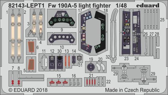 Fw 190A-5 light fighter PE-set 1/48 