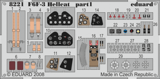 F6F-3 Hellcat PE-set 1/48  - 1