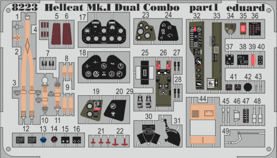 Hellcat Mk.I/Mk.II PE-set 1/48  - 1