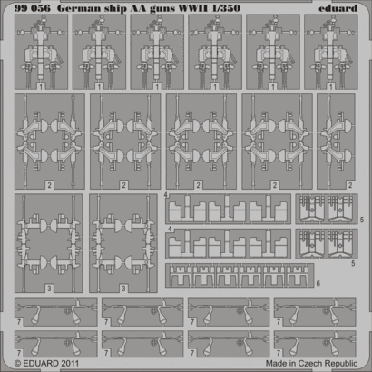 German ship AA guns WWII 1/350 