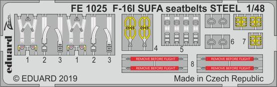 F-16I SUFA seatbelts STEEL 1/48 