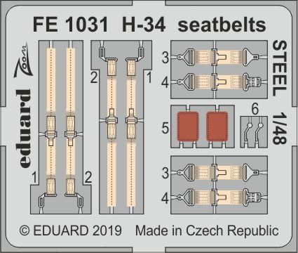 H-34 seatbelts STEEL 1/48 