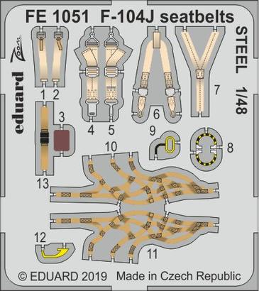 F-104J seatbelts STEEL 1/48 