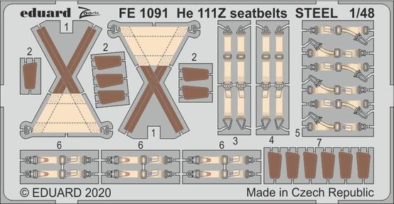 He 111Z seatbelts STEEL 1/48 