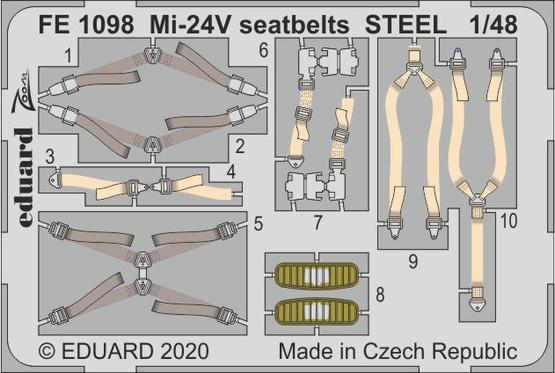 Mi-24V seatbelts STEEL 1/48 