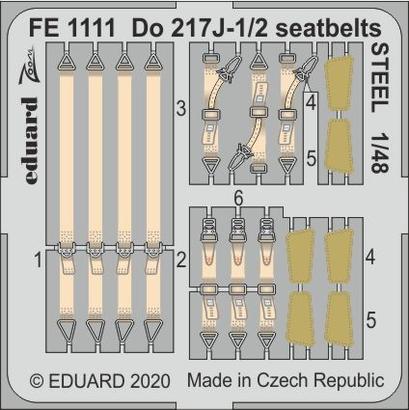Do 217J-1/2 seatbelts STEEL 1/48 