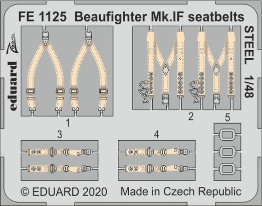 Beaufighter Mk.IF seatbelts STEEL 1/48 