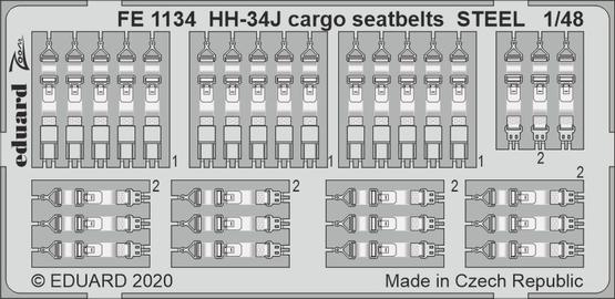 HH-34J cargo seatbelts STEEL 1/48 