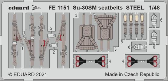Su-30SM seatbelts STEEL 1/48 