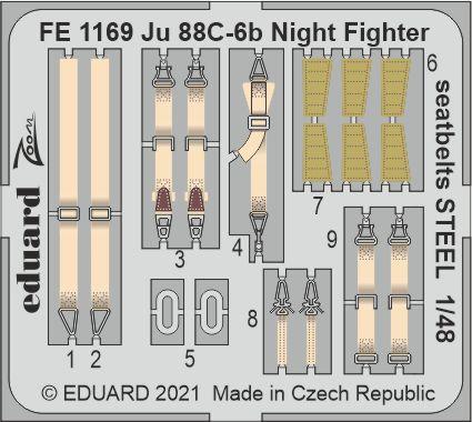 Ju 88C-6b Night Fighter seatbelts STEEL 1/48 