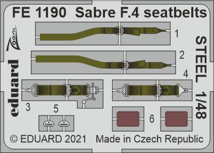 Sabre F.4 seatbelts STEEL 1/48 
