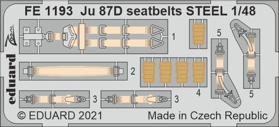 Ju 87D seatbelts STEEL 1/48 