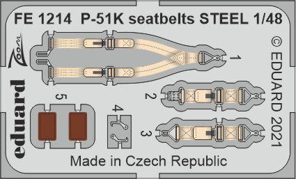 P-51K seatbelts STEEL 1/48 