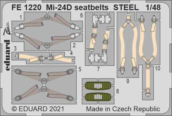 Mi-24D seatbelts STEEL 1/48 