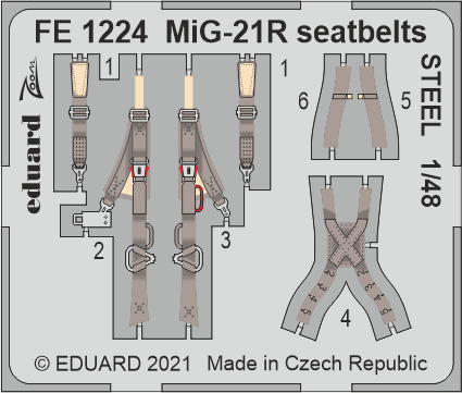 MiG-21R seatbelts STEEL 1/48 