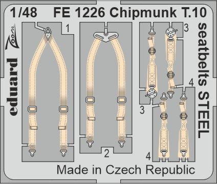 Chipmunk T.10 seatbelts STEEL 1/48 