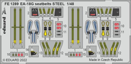 EA-18G seatbelts STEEL 1/48 
