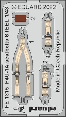 F4U-1A seatbelts STEEL 1/48 