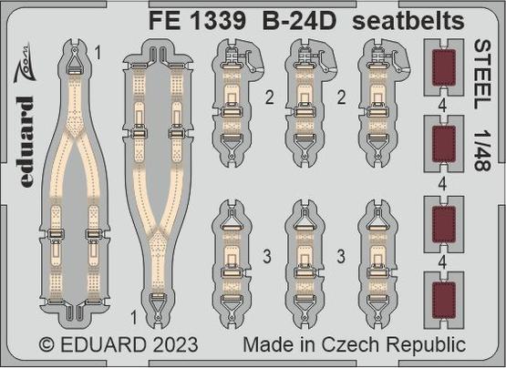 B-24D seatbelts STEEL 1/48 