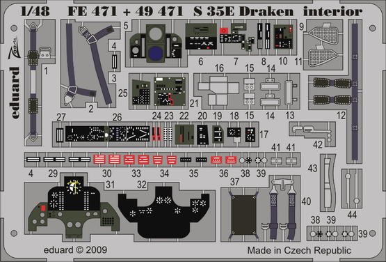S 35E Draken interior S.A. 1/48 