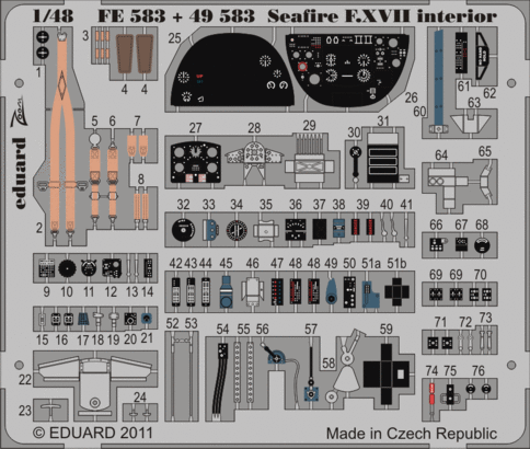 Seafire F.XVII interior S.A. 1/48 