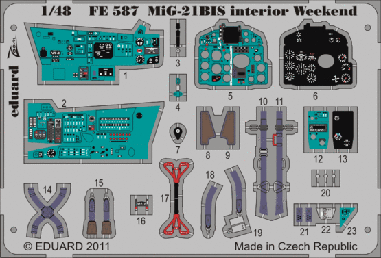 MiG-21BIS interior S.A.  Weekend 1/48 
