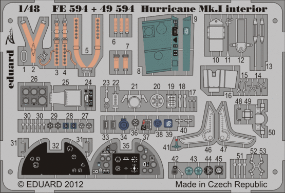 Hurricane Mk.I interior S.A. 1/48 