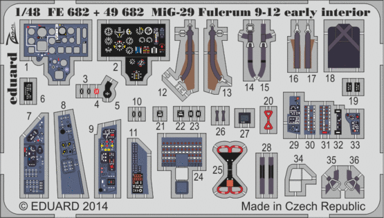 MiG-29 Fulcrum 9-12 early interior S.A. 1/48 