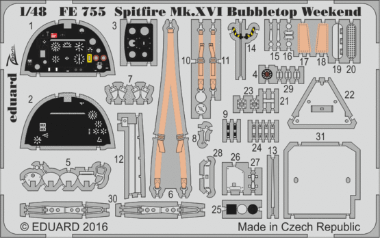 Spitfire Mk.XVI  Weekend 1/48 