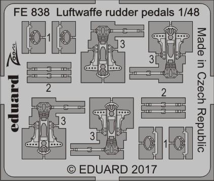 Luftwaffe rudder pedals 1/48 