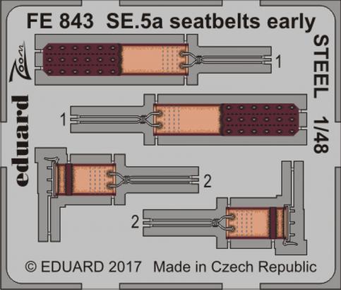 SE.5a seatbelts early STEEL 1/48 