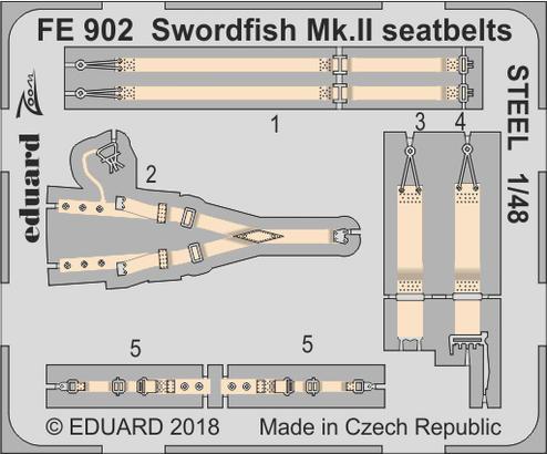 Swordfish Mk.II seatbelts STEEL 1/48 