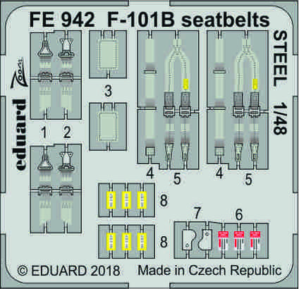 F-101B seatbelts STEEL 1/48 