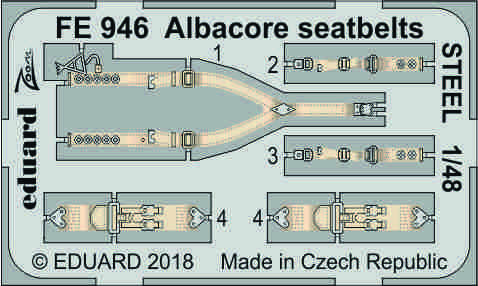 Albacore seatbelts STEEL 1/48 