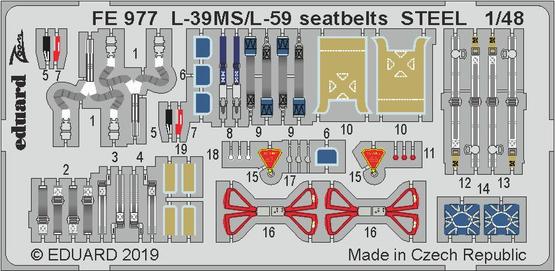 L-39MS/L-59 seatbelts STEEL 1/48 