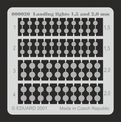 Landing lights 1,5 and 2mm 