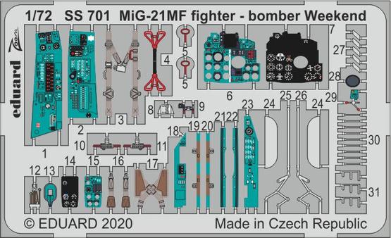MiG-21MF fighter-bomber Weekend 1/72 