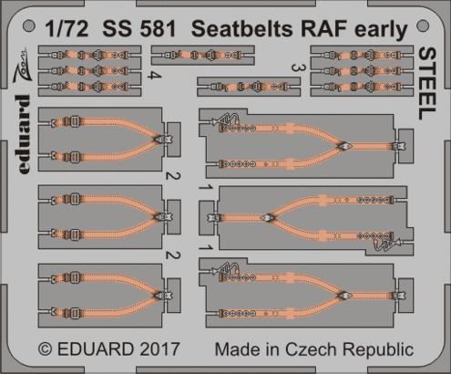 Seatbelts RAF early STEEL 1/72 