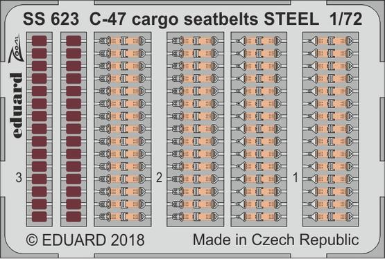 C-47 cargo seatbelts STEEL 1/72 