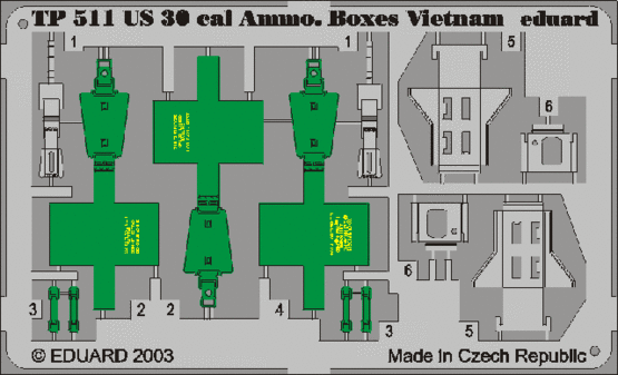 US Cal.0.30 Ammo. Boxes Vietnam 1/35 