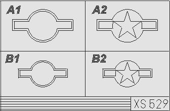 F4U Corsair Nat. Insignia + Red Outline 1/72 