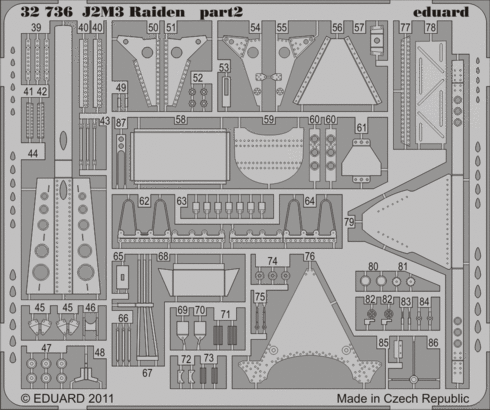J2M3 Raiden interior S.A. 1/32  - 2