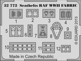 Seatbelts RAF WWII FABRIC 1/32  - 2