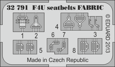 F4U seatbelts FABRIC 1/32  - 2