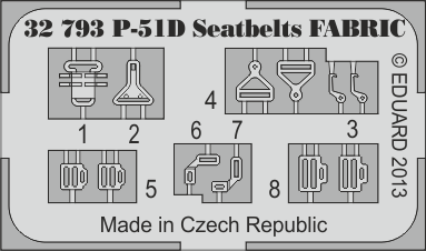 P-51D seatbelts FABRIC 1/32  - 2