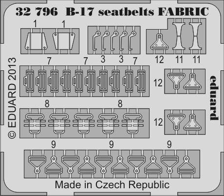 B-17 seatbelts FABRIC 1/32  - 2
