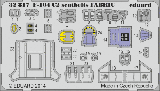 F-104 C2 seatbelts SUPERFABRIC 1/32  - 2