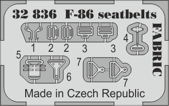 F-86 seatbelts FABRIC 1/32  - 2