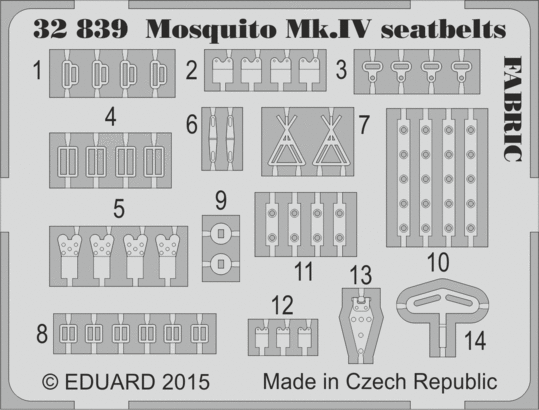 Mosquito Mk.IV seatbelts FABRIC 1/32  - 2