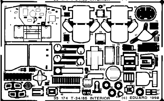 T-34/85 interior 1/35  - 2